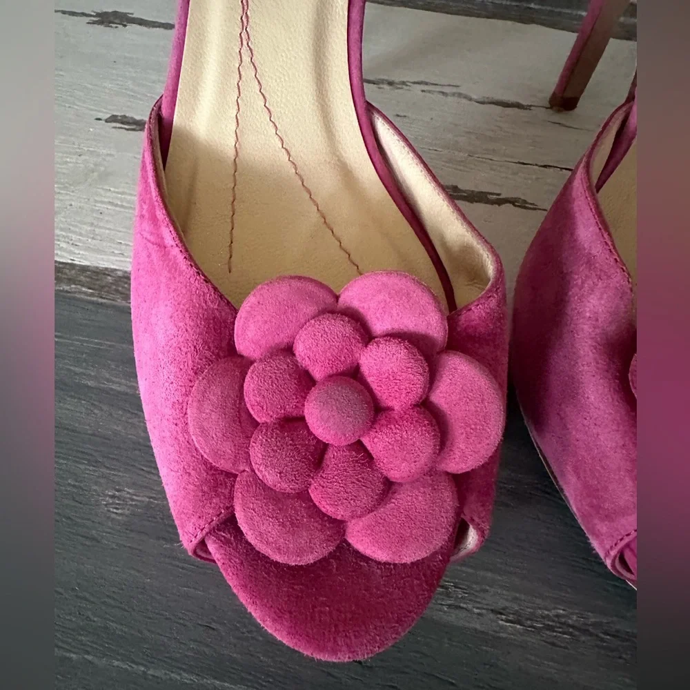 Kate Spade New York Women's Pink Suede Leather Slingback Sz 8‎